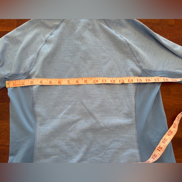 Reebok Women's Light Blue Quarter-Zip Sweatshirt - Large - Picture 6 of 7